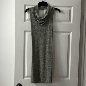 Gray sweater bodycon dress